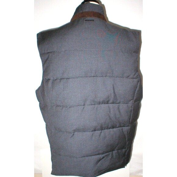 New  XXL Mens Very Nice Vest Michael Kors Dark Gray Jacket Warm Faux Suede Trim - Picture 2 of 7